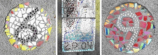 [ Examples of 'Do-it-Yourself' mosaic for a Human Sundial ]