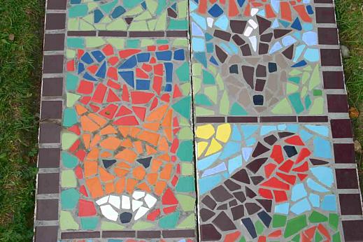 [ Another section of 'Date-scale', in colourful mosaic ]