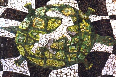 [ Close-up of a mosaic 'Hour-marker' ]