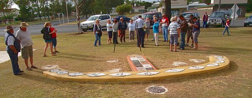 [ A mosaic Human Sundial at Cecil Plains, in Queensland ]