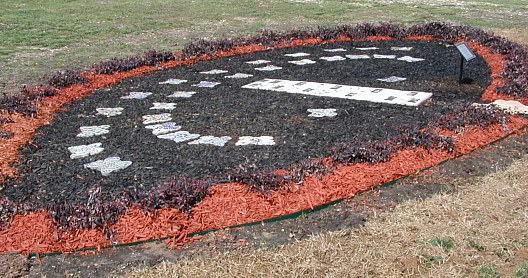 [ Human Sundial layout at Monarch Park, Fairview, Texas ]