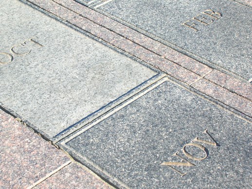 [ A 'close-up' view, showing its granite Date-scale ]