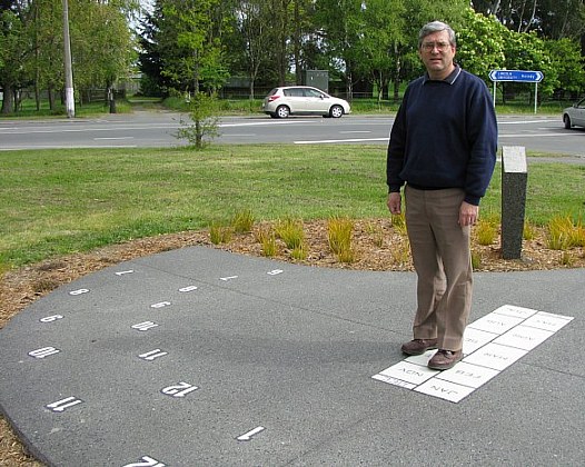 [ A public Human Sundial, in New Zealand ]