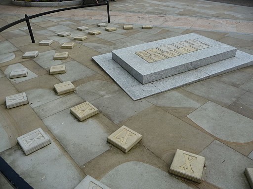 [ 'Fosstone' kit, outside the Library at Colne ]